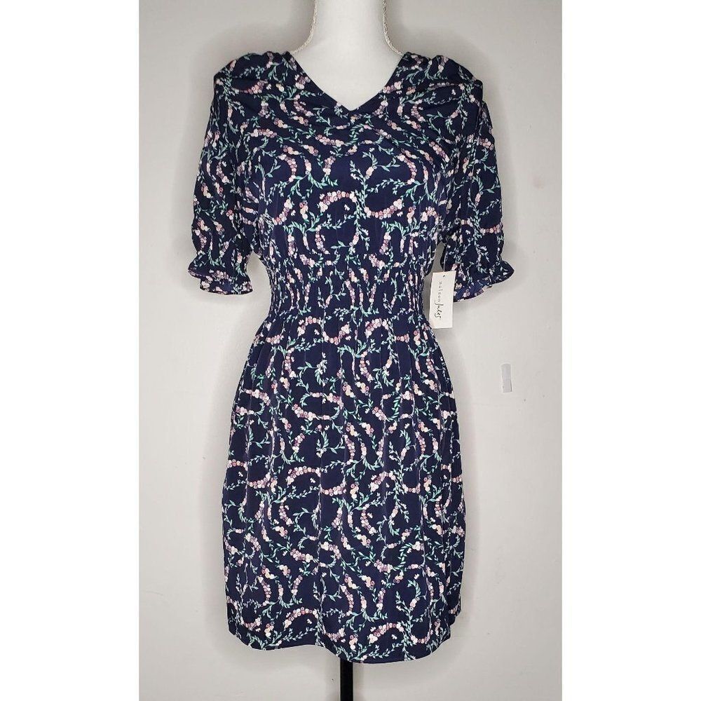 Maison Jules Short Sleeve Scrunch Waist Dress